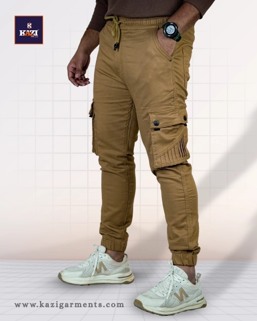 Mens Joggers KHAKI Kazi NDK-123